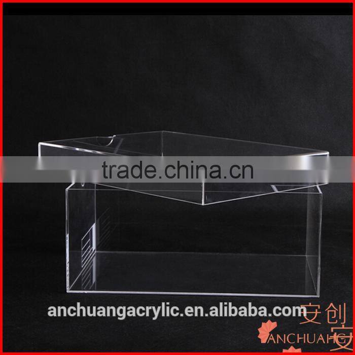 Acrylic Shoe Box Nike Sneakers Display Storage Box with Customized Logo