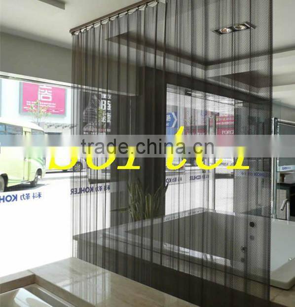 Sorter's wall covering curtain hanging woven wire mesh