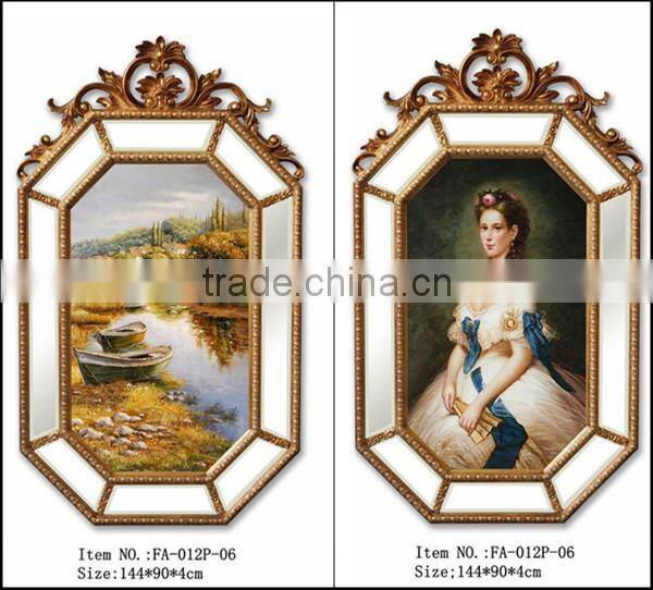 FA-012G-01 Antique frame oil paintings for decor