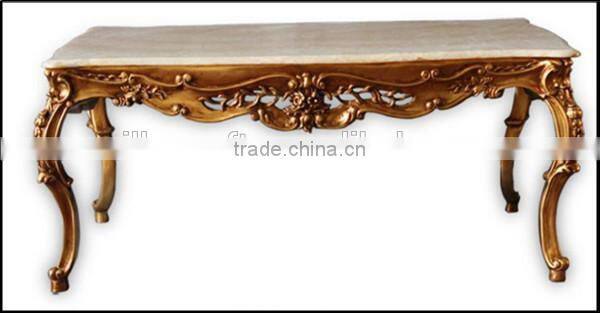 FA-232P-01 Leading antique furniture coffee table with marble