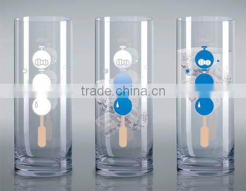 custom made tall color changing glass mug for drinking