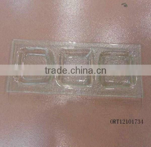 hot melt temper salad glass plate