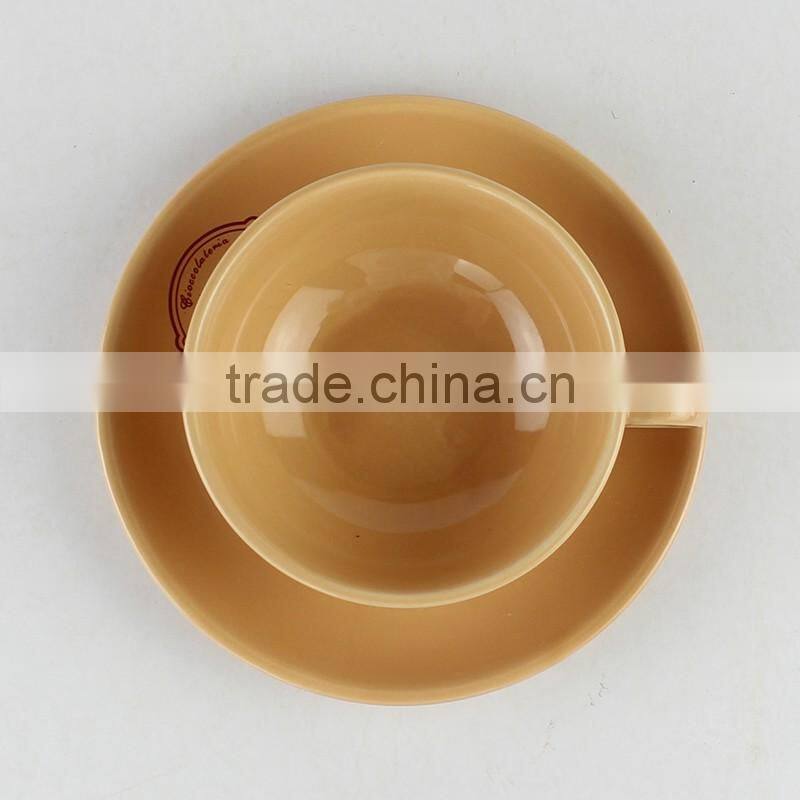 Wholesale coffee mugs with logo and saucer