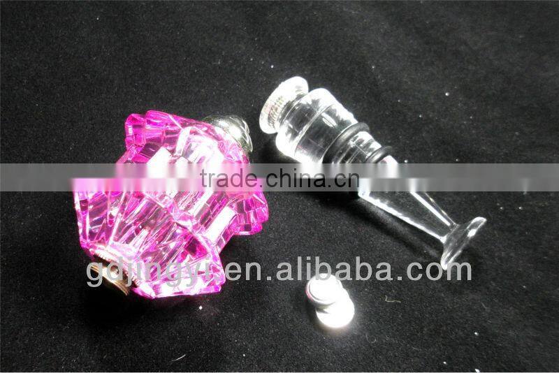High quality LED silicone acrylic wine bottle stopper