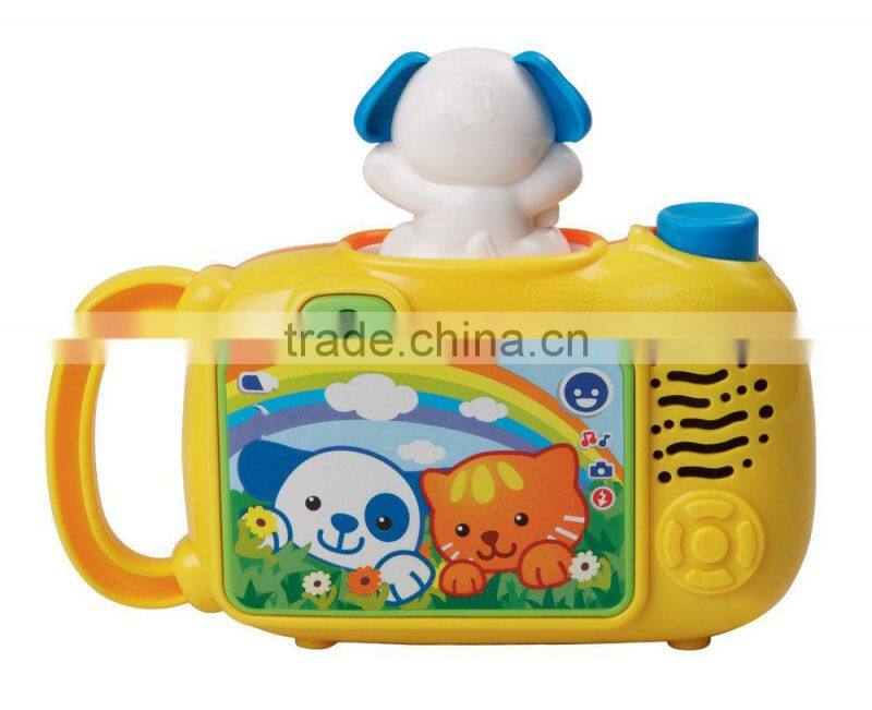 plastic colorful musical Snap and Surprise Camera toy for kids