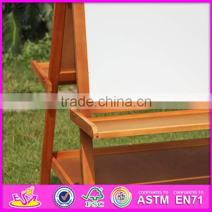 2016 new design multi-function children wooden chalkboard easel for sale W12B104
