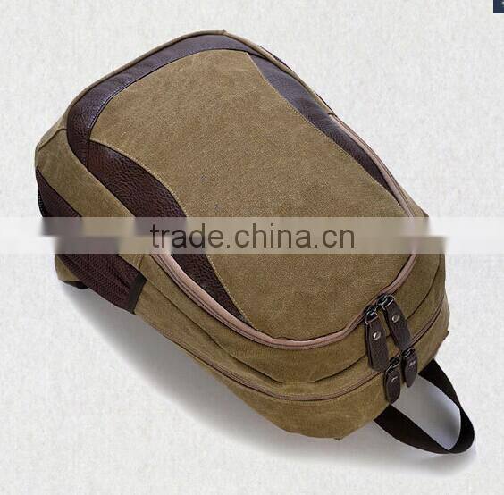 High quality canvas cheap cool backpack for students