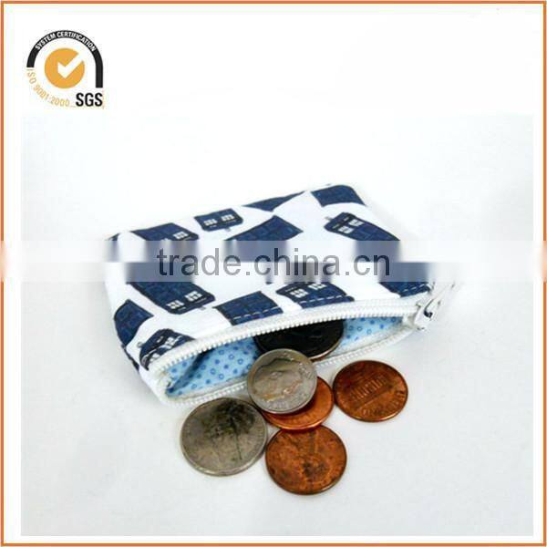 Dr Who Coin Pouch / Tiny Dr Who Pouch in Tossed Tardis By Chiqun Donggaun CQ-H03018