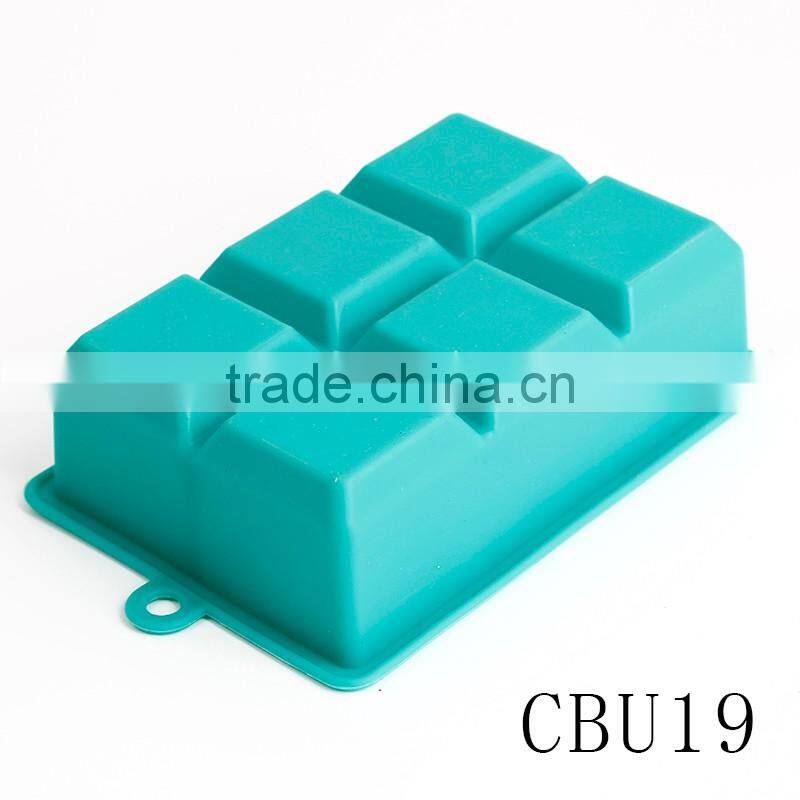 CBU19 Easy release silicone ice cube tray mold with 6 small cell