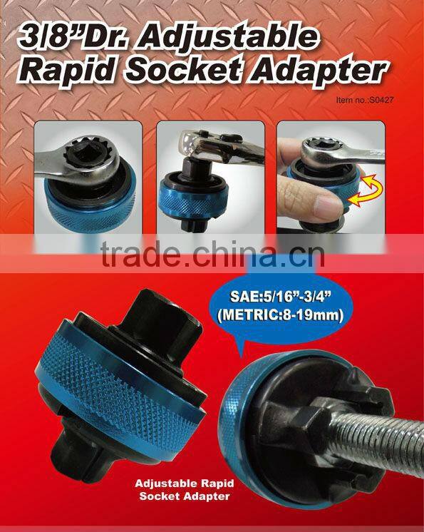 3/8in. Dr. Adjustable Rapid Socket Adapter