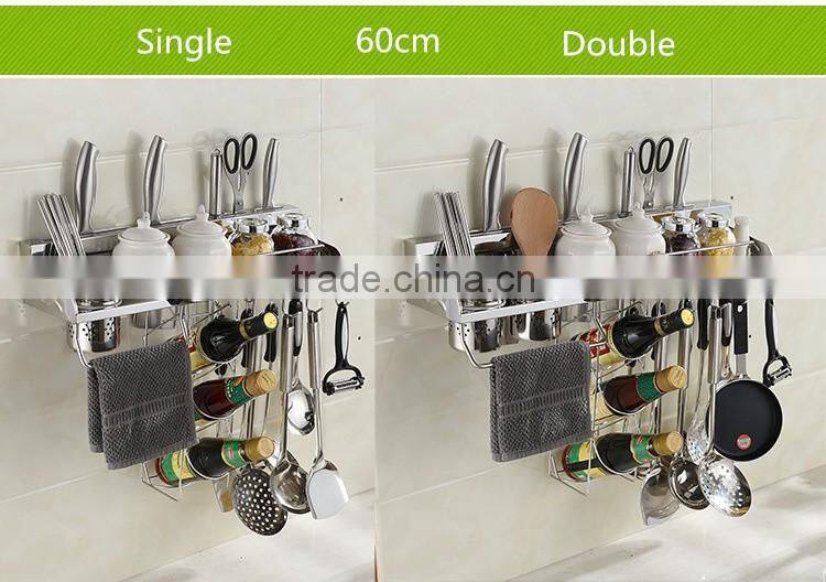 Cheap oem high end multi 304 stainless steel Wall Mounted storage holder rack as seen on tv