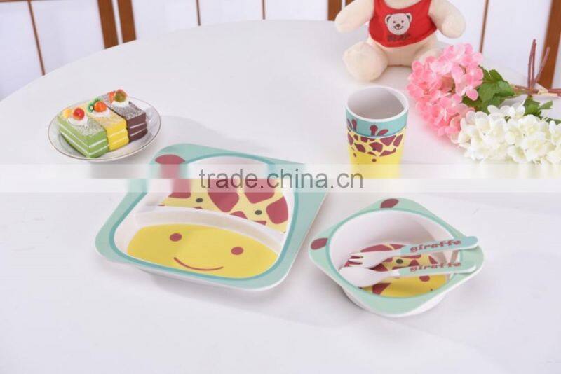 Tableware Sets Bamboo Fiber Eco Friendly Dinnerware Sets For Kids/Baby