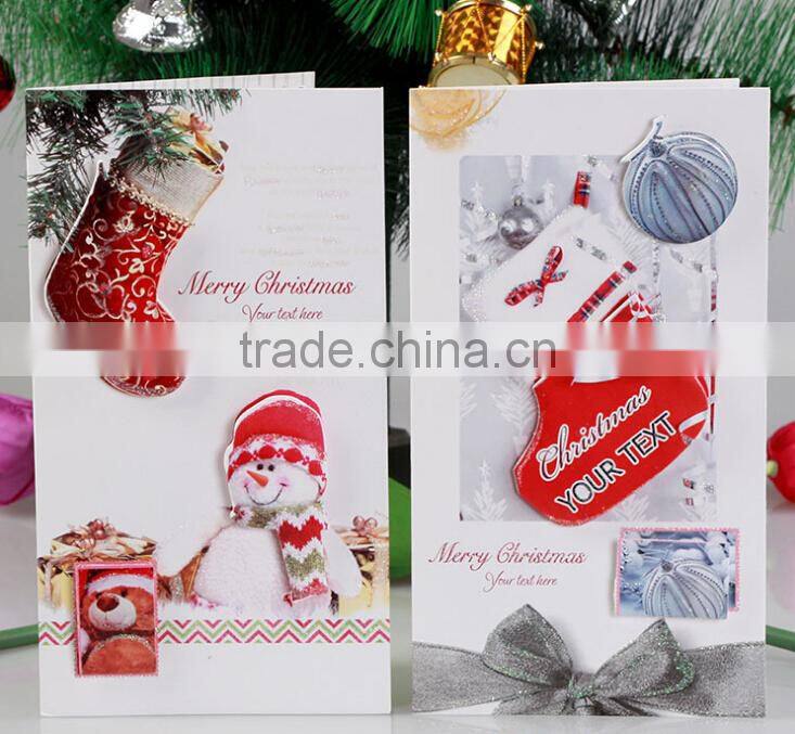 China Made Custom Christmas Greeting Crads Printing Handmade Paper Greeting Cards Designs