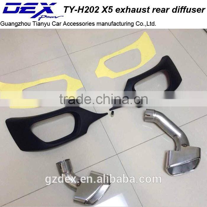 high quality car PP B~MW X5 exhaust rear diffuser