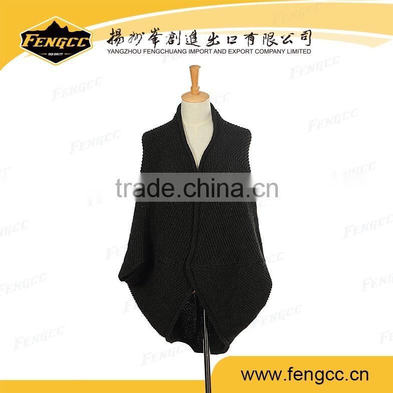 2016 new fashion pure cashmere women knit ponchos