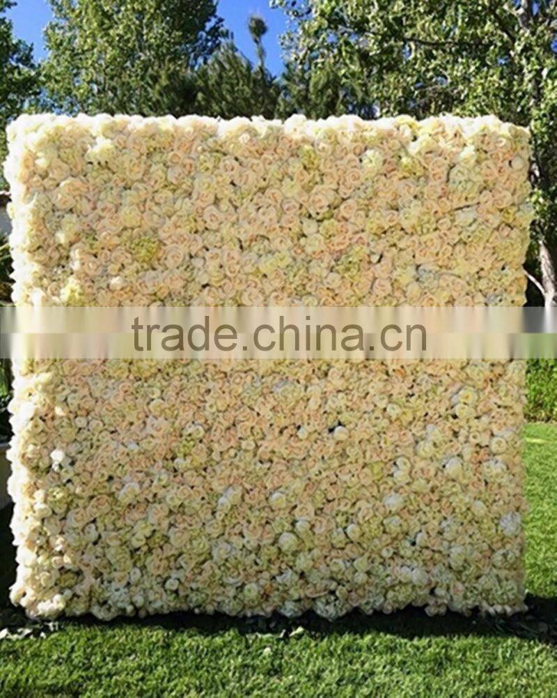 Wedding Flower Wall Backdrop, Wedding Decorate ,Silk Flower Wall Decoration with Commercial Logo