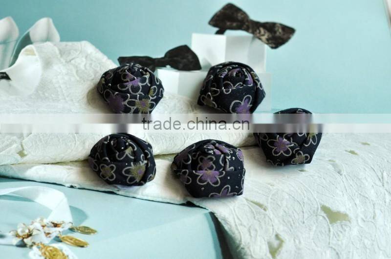 colorful satin handmade rose flower headband for kids hair accessories