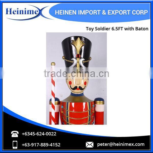 Toy Soldier 6.5ft with Baton - Traditional Christmas Decoration