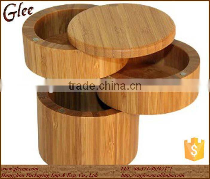 round special design bamboo jewery box