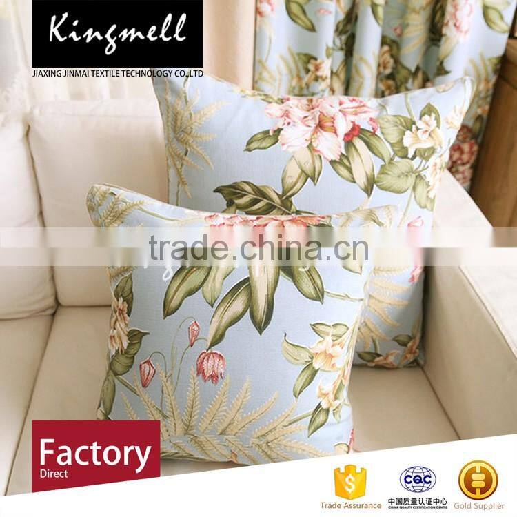 Custom American country style digital printed cotton linen cushion