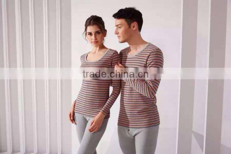 unisex pajama set for couple thermal underwear cotton fabric