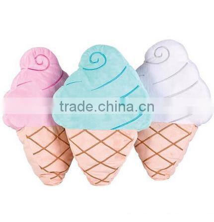 Stuffed kids small cheap custom logo promotion toys plush ice cream
