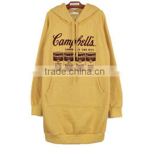 Women Casual Long Pattern Thicken Fleeces Hoodies