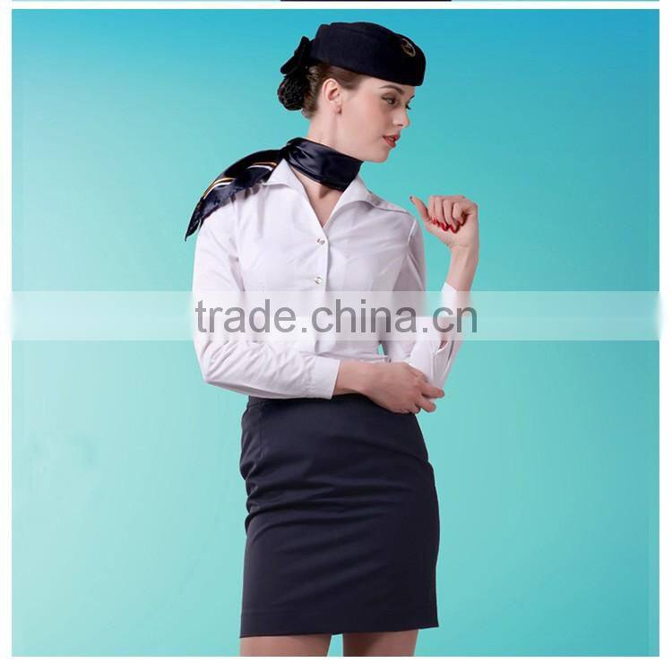 White Shirt And Black Skirts For Eastern Airlines Flight Attendant Uniforms