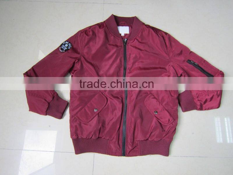 Color available men flight jacket varsity jacket