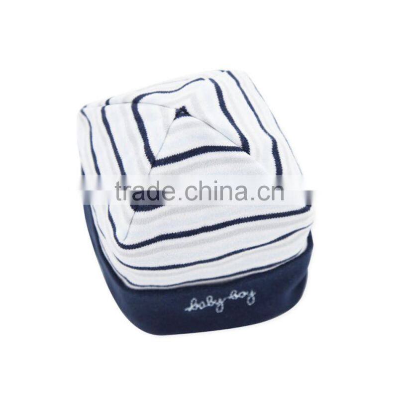 Retail Baby Clothing Set Accessories Unisex Beanie Stripe Infant Cotton Knitted Baby Thick Hat For Winter