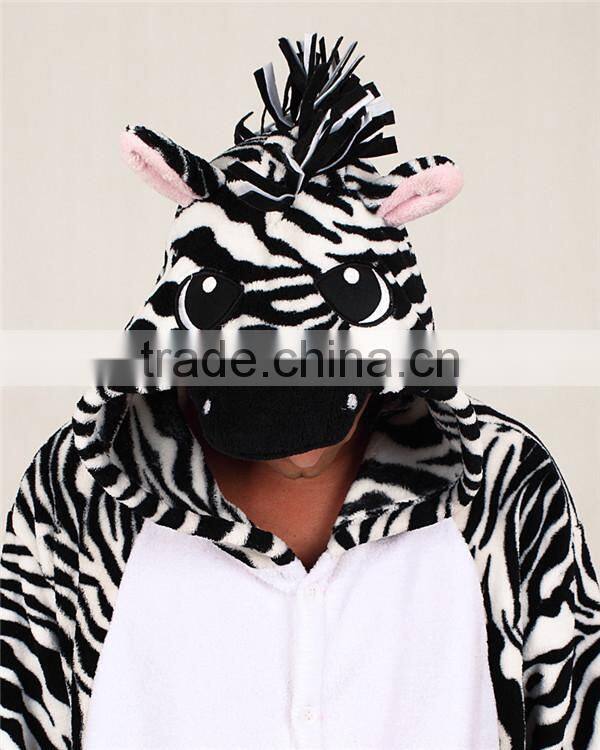 footless polyester Fleece plus size animal adult onesie pyjamas