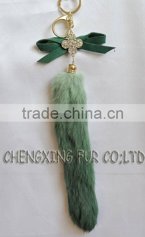 CX-R-40B Dip Dyeing Rabbit Fur Keyring