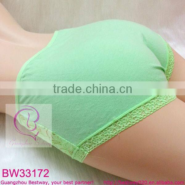 Front see through lace back soft cotton fabric sexy underwear
