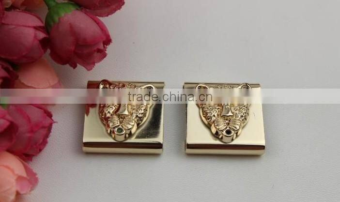 Fashion garment alloy accessory apparel square metal shoes&bags accessory