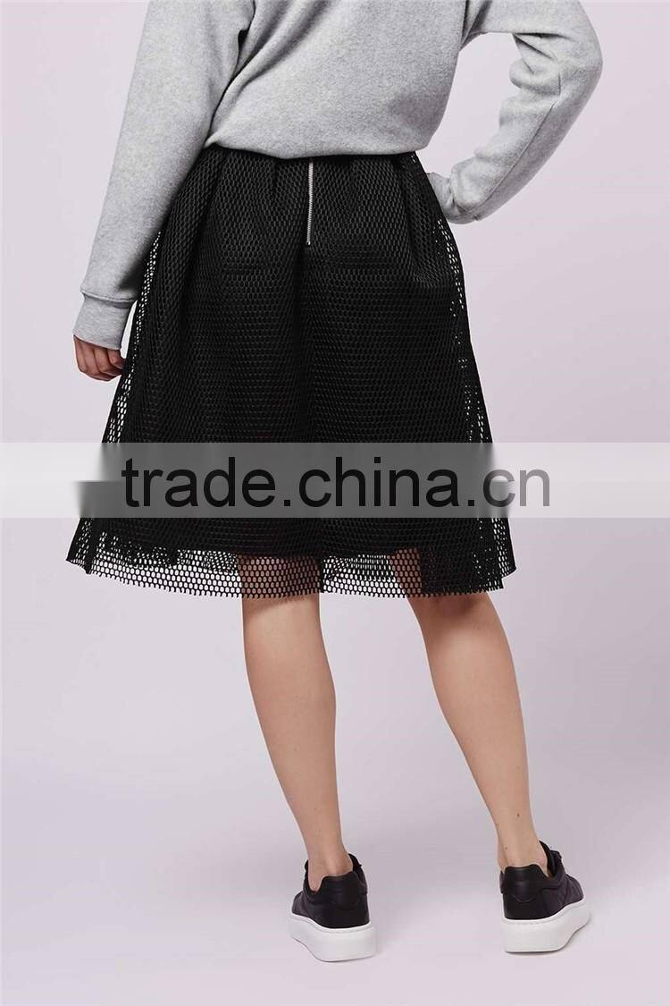 High Quality Airtex Midi Skirts 2016 Summer Fashion Skirts Women Office Wear A Line Skirts