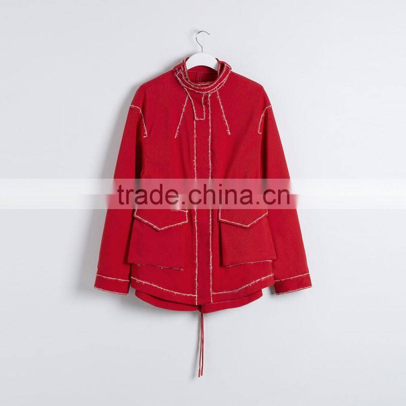 High Quality Latest Design Custom Design Red Jacket Women