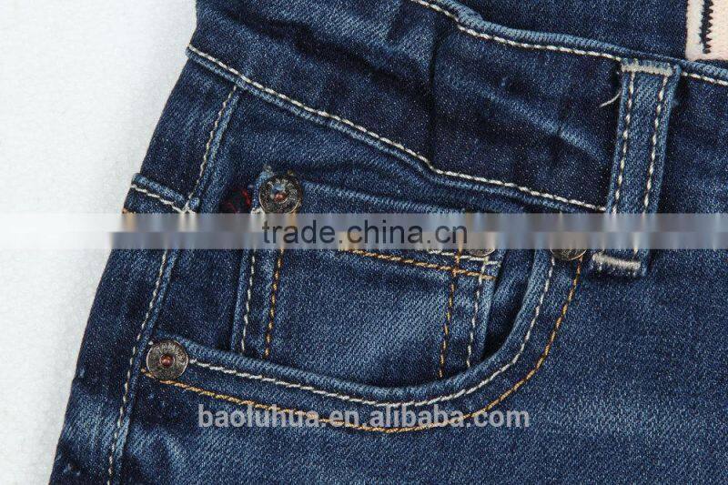 T1113K Comfortable boys kid Children stretchasble waist band Medium indigo jeans