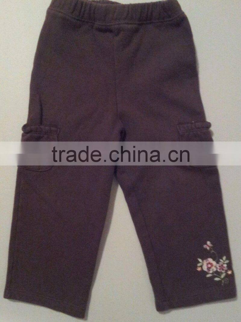 Girls Baby Toddler Flowered Shirt and Brown Pants Manufactuer