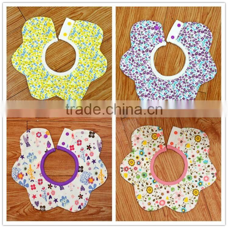 Flower series rotatable cotton Baby Bibs
