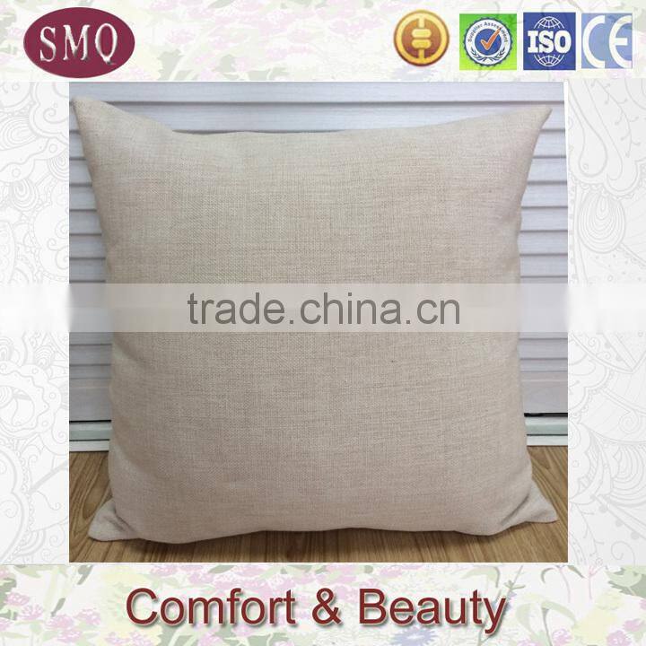 natural linen color customize linen cotton printed linen cushion cover