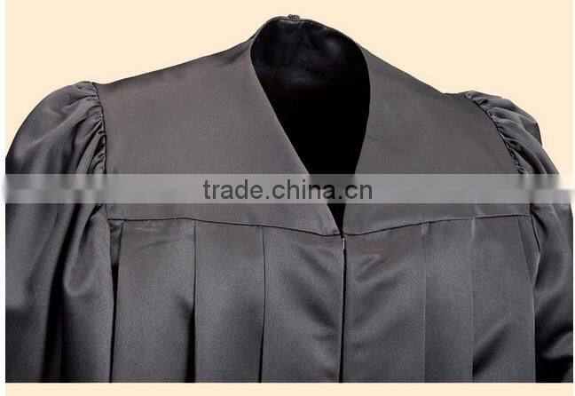 black graduation gown/robe for high school/university/Master/Doctor