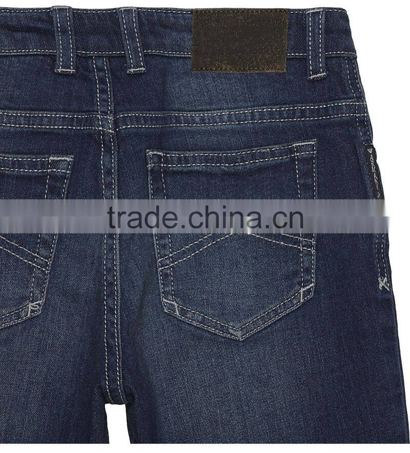 Custom Made Good Quality Dark Blue Higher Washed Denim Shorts