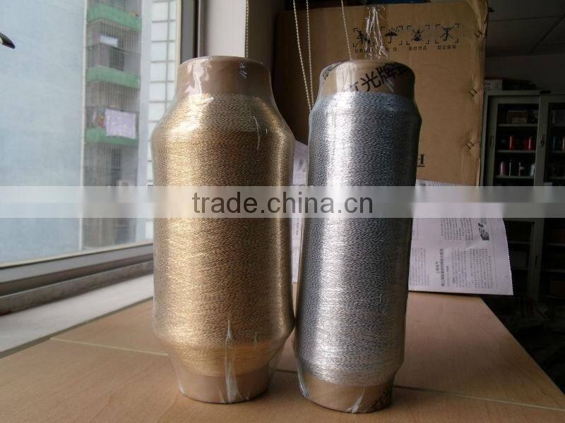 M type shiny metal thread fabric for clothes with good quality