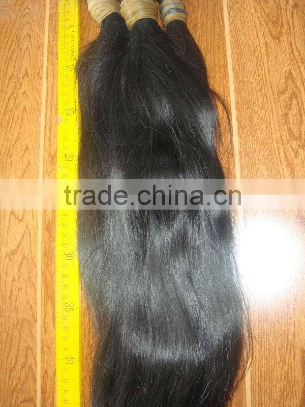 remy braided hair cut directly from girls, wholesale human hair material for making hair products