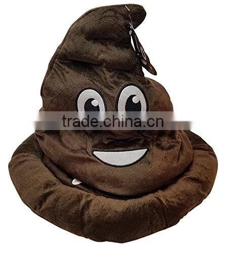 holiday xmas emoji poop emoticon soft plush christmas hat costume red