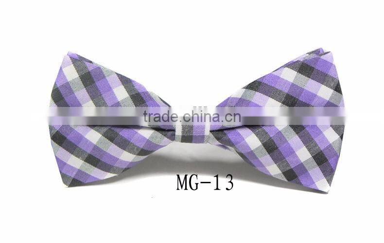 Cotton Checkered Children Kid Boy Toddler Baby Child Pre Tied Neck Bow Tie