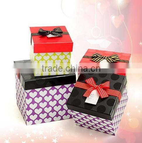 Gift Box - Imported Gifts,New Year Gift Box,2014 Fashion Design Gift Ribbon Paper Box/Square Gift Box