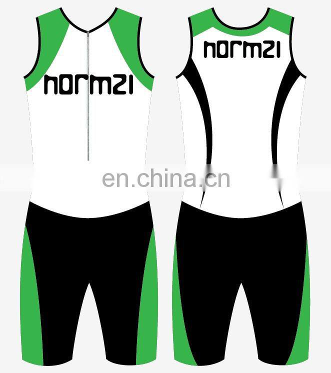 Full length Invisible zipper professional men's triathlon wear