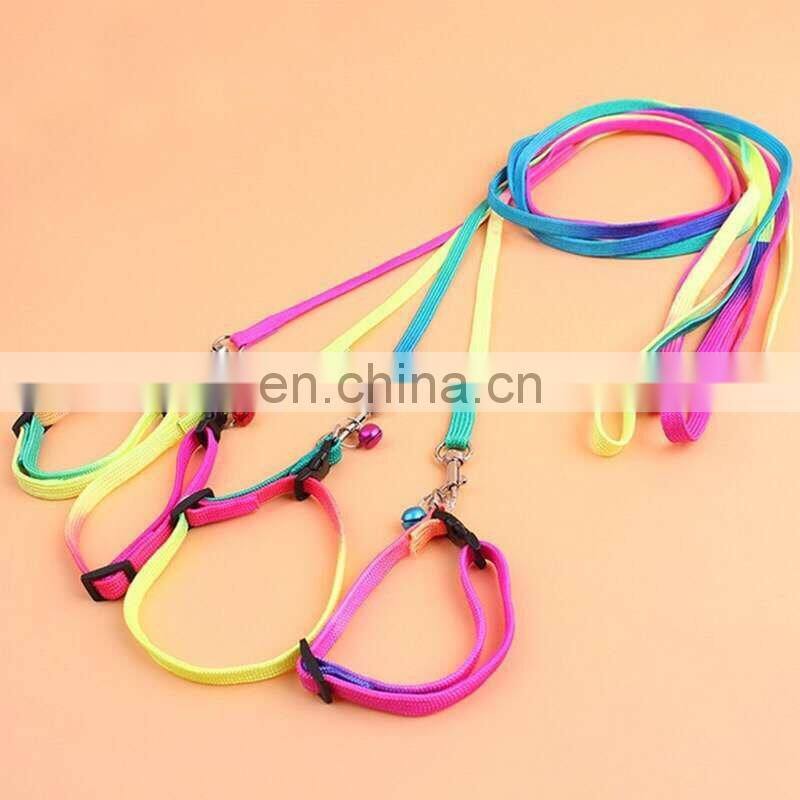 Color Pet Dog Leash Soft Walking Harness Lead Colorful and Durable Traction Rope Nylon 120cm Length