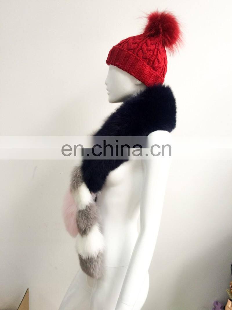 High Quality Nice Real Fox Fur Luxury Scarf